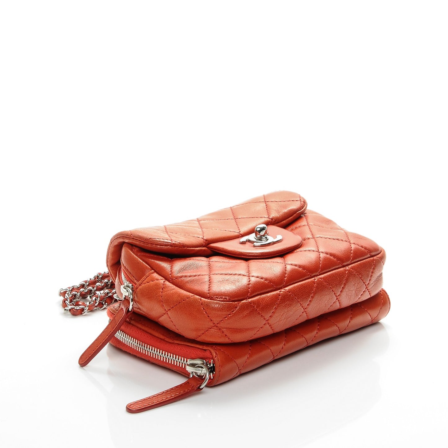 Lambskin Quilted New Mini Flap Red