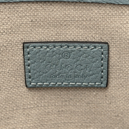 Gucci GG Supreme Monogram Textured Dollar Calfskin Mini Ophidia Shoulder Tote Bag Dusty Blue 8 of 12