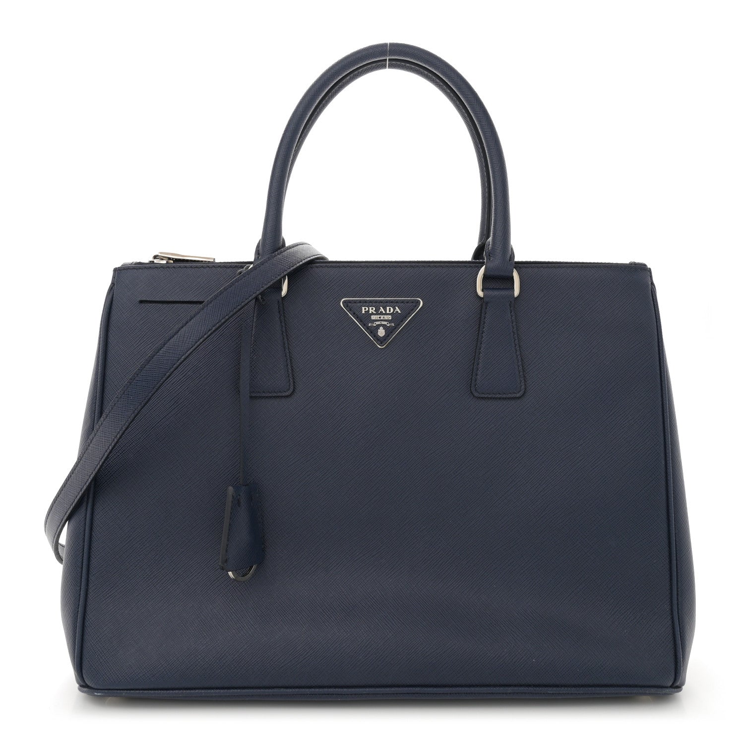 Prada Saffiano Lux Large Galleria Double Zip Tote Baltico 1 of 12