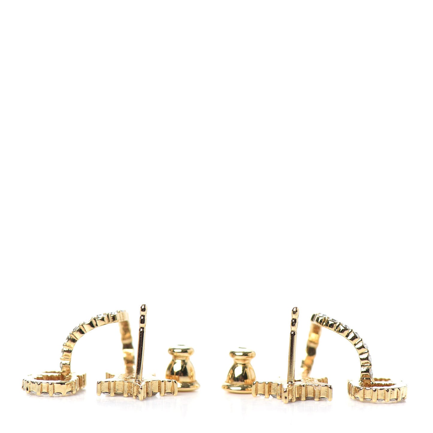 Crystal Clair D Lune Wrap Around Earrings Gold