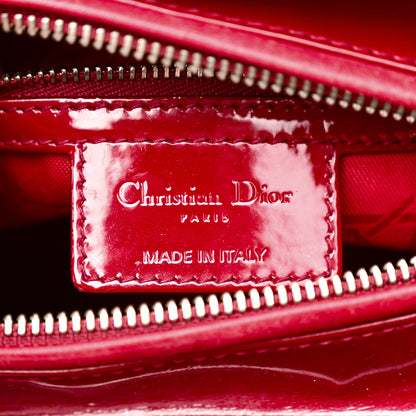 Christian Dior Patent Cannage Medium Lady Dior Red 6 of 10
