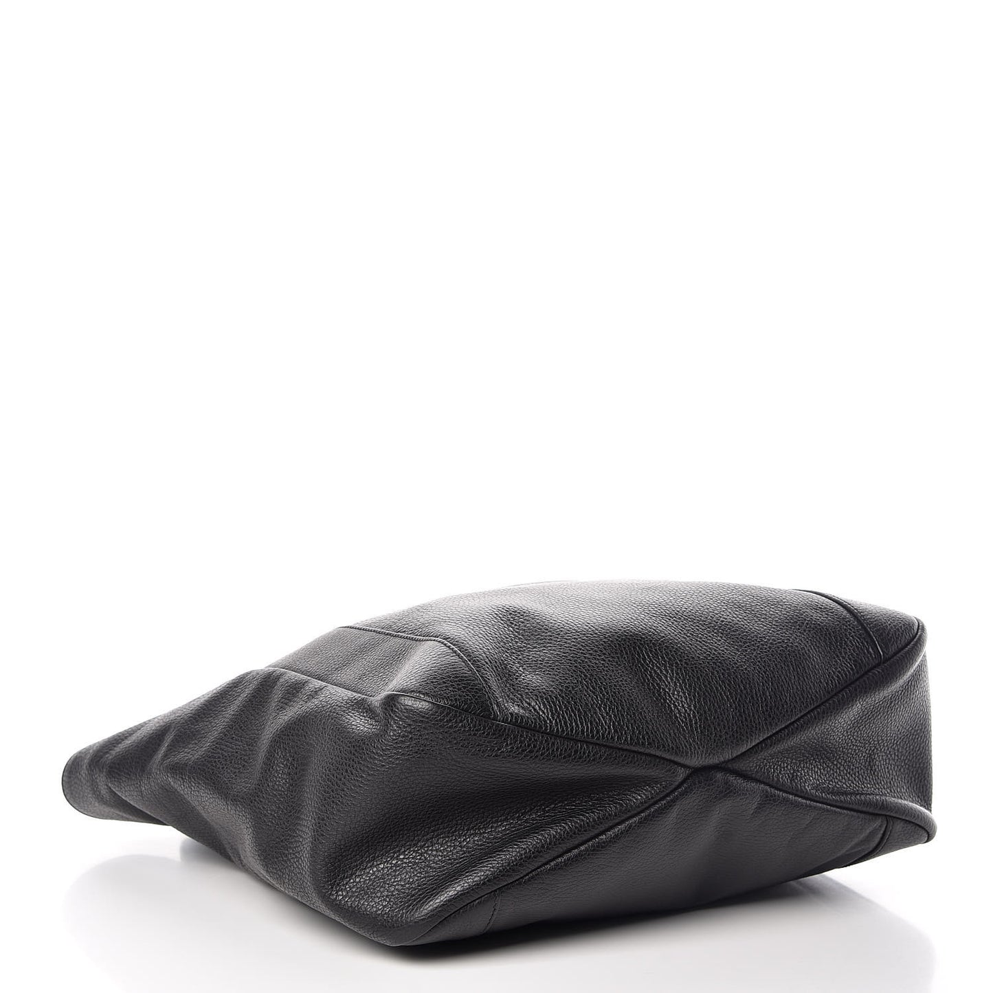 Pebbled Calfskin Large Greenwich Tote Black