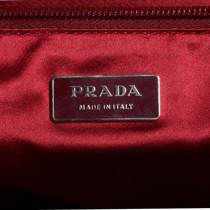 Prada Canvas Boston Bag Red 6 of 9