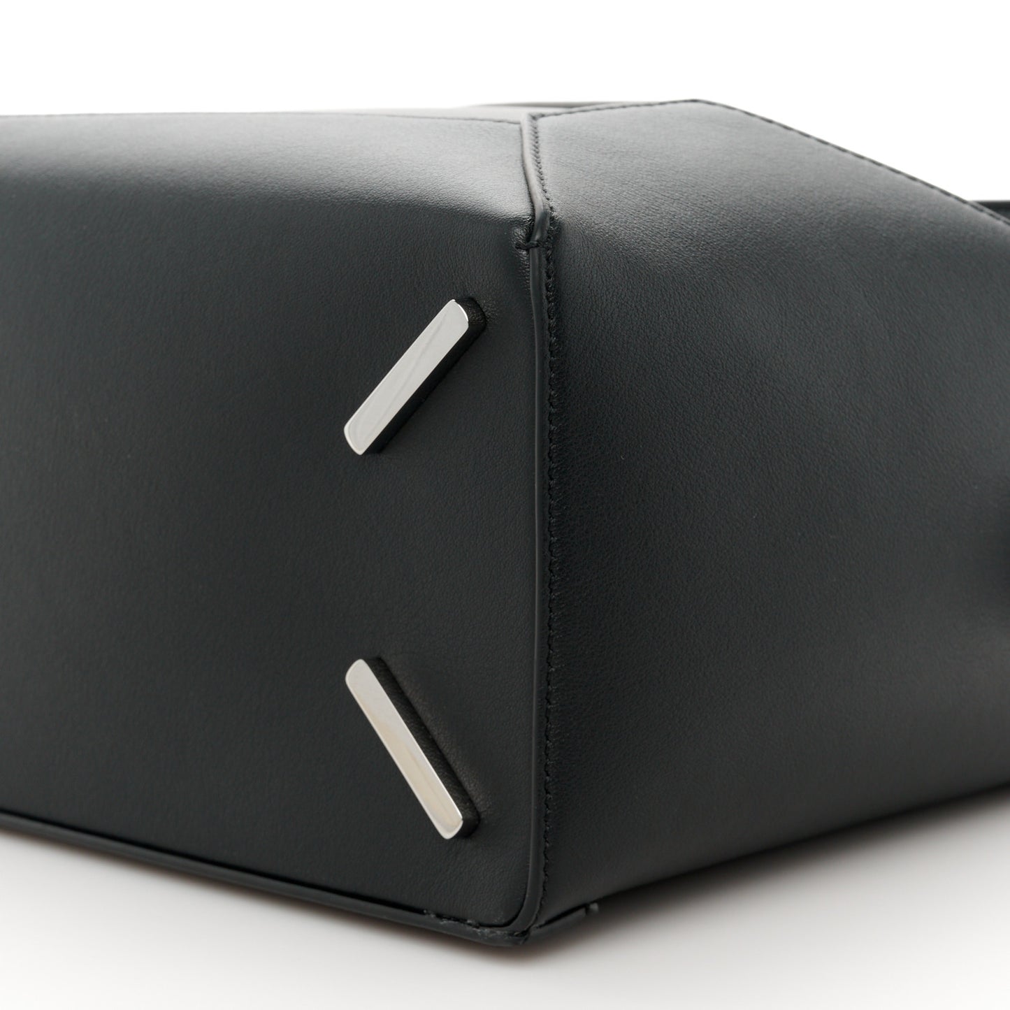 Calfskin Medium Puzzle Edge Bag Black