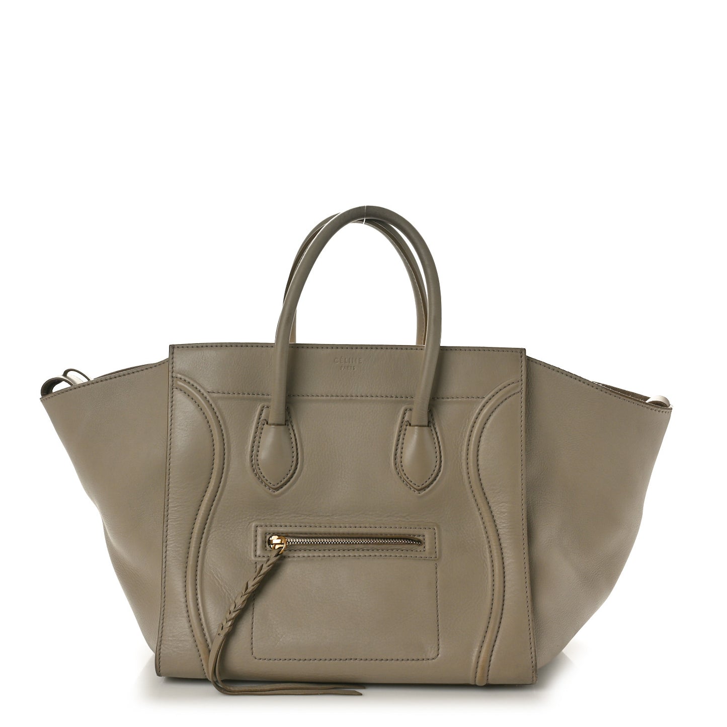 Supple Calfskin Medium Phantom Luggage Beige