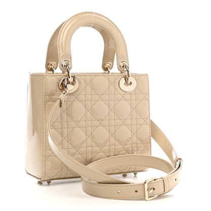 Christian Dior Patent Cannage Small Lady Dior Beige 3 of 9