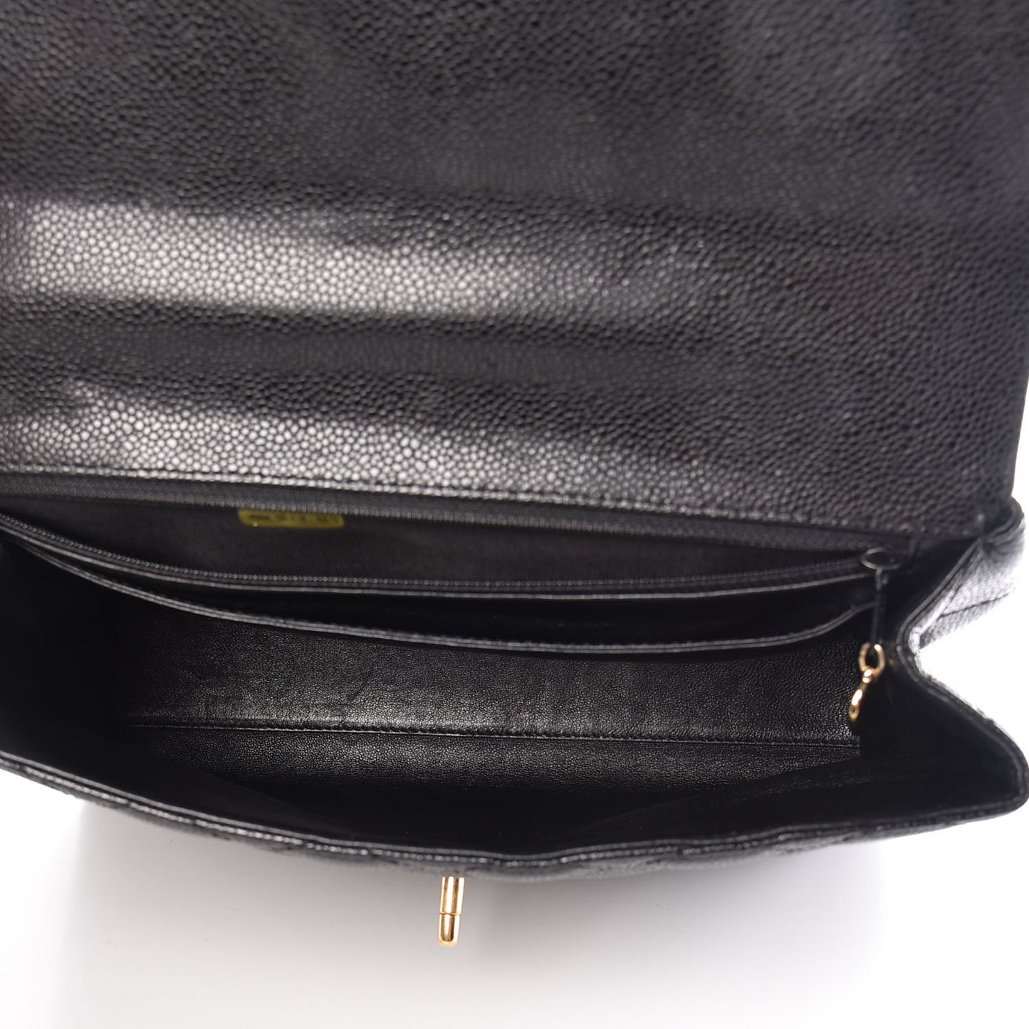 Caviar Quilted Jumbo Kelly Flap Black