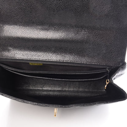 Chanel Caviar Quilted Jumbo Kelly Flap Black 5 of 9