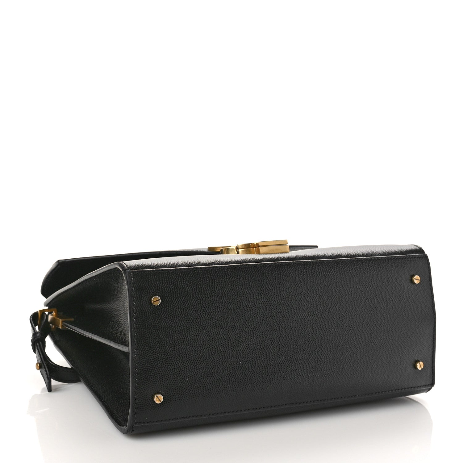 Saint Laurent Grain de Poudre Medium Classic Monogram Cassandra Top Handle Black 4 of 9