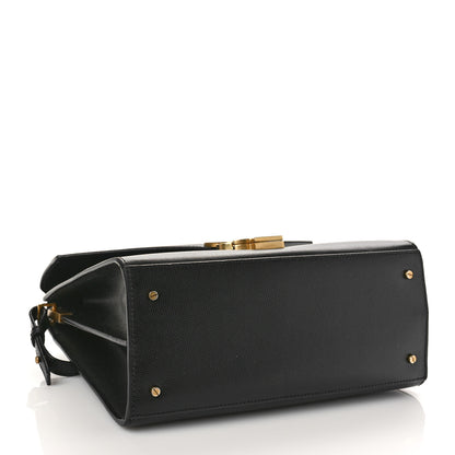 Saint Laurent Grain de Poudre Medium Classic Monogram Cassandra Top Handle Black 4 of 9