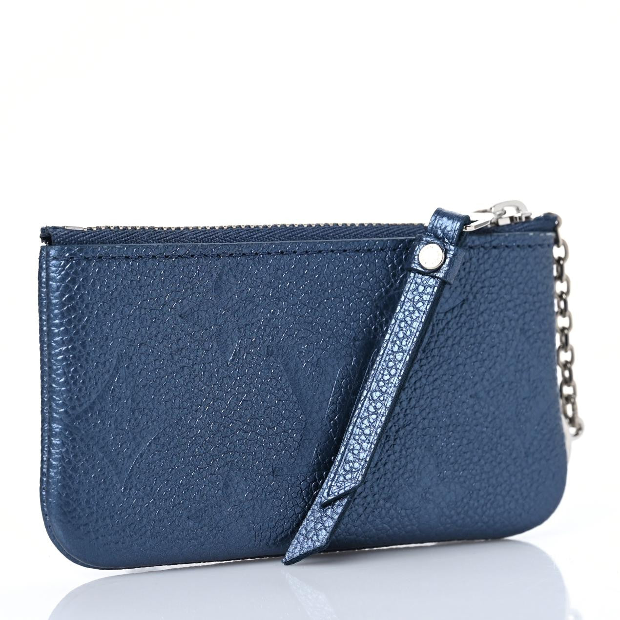 Louis Vuitton Metallic Empreinte Monogram Giant Key Pouch Navy Nacre 3 of 8
