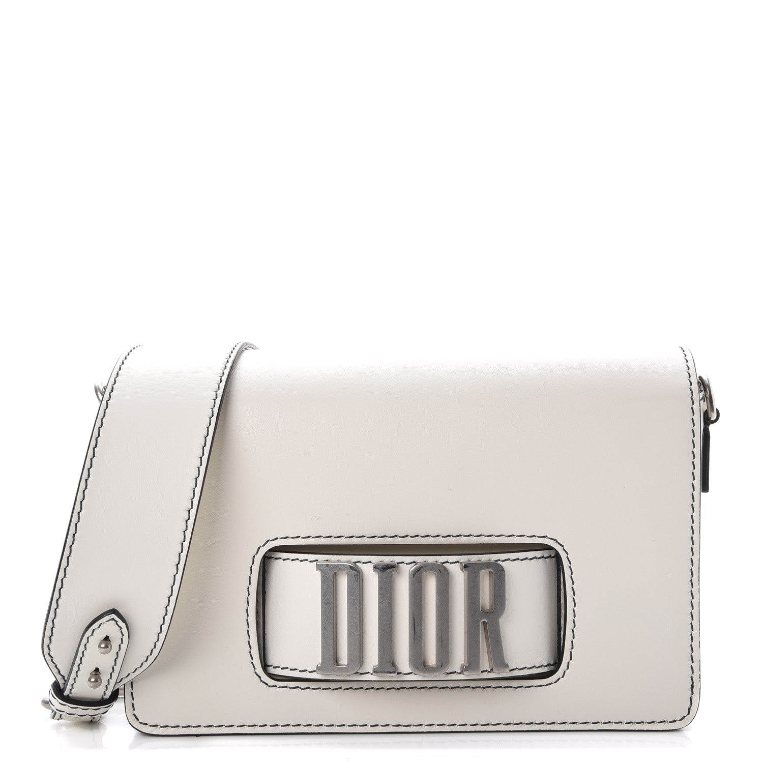Christian Dior Smooth Calfskin Dio(r)evolution Flap Bag Off White 1 of 13