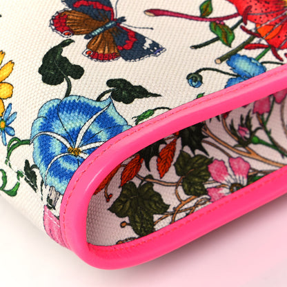 Gucci Canvas Flora Large Rajah Chain Tote White Multicolor Fuxia Fluo 13 of 13