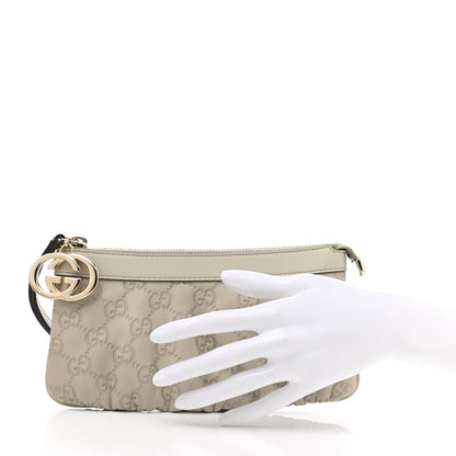 Gucci Guccissima New Britt Wristlet Off White 2 of 9