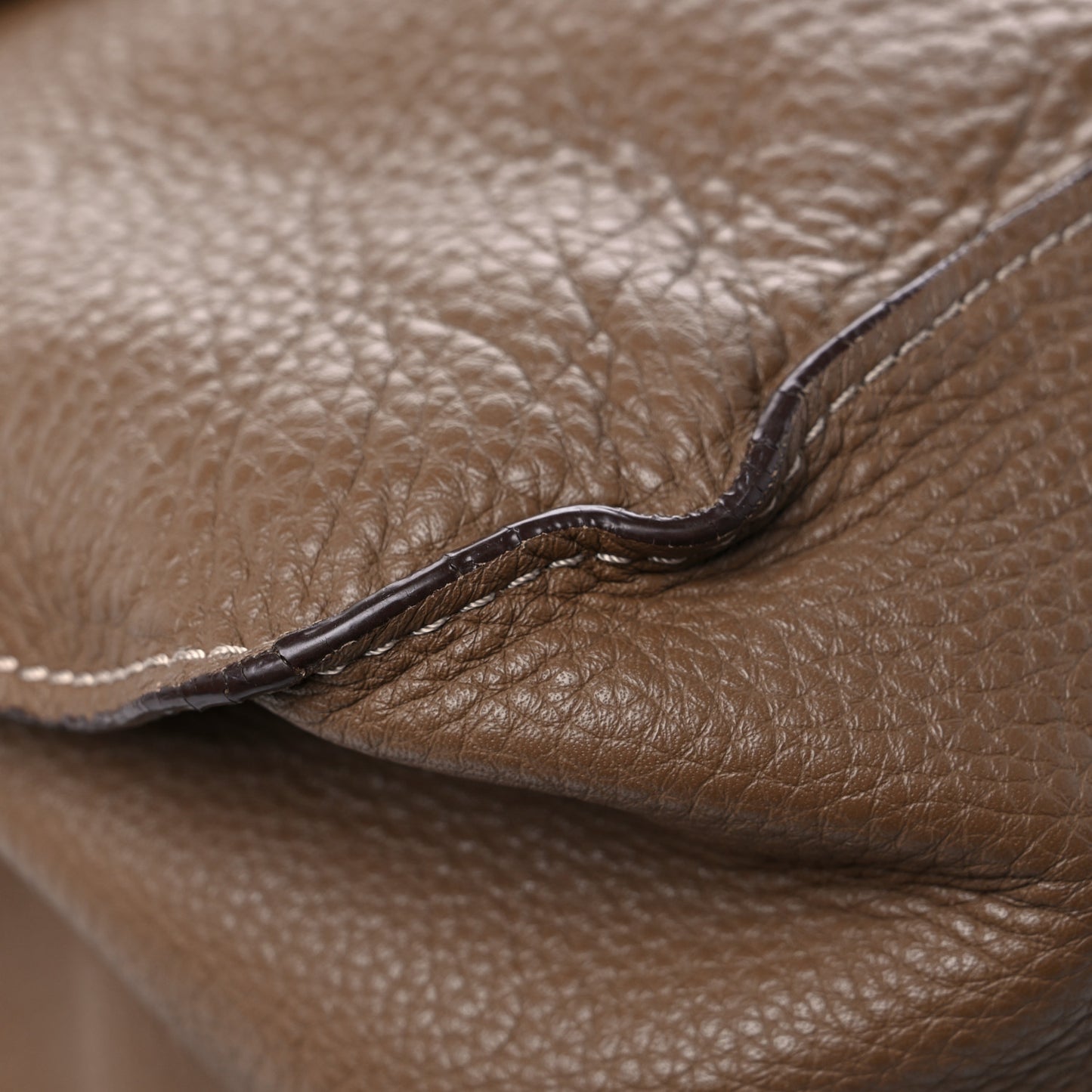 Calfskin Large Marcie Satchel Barbour Khaki