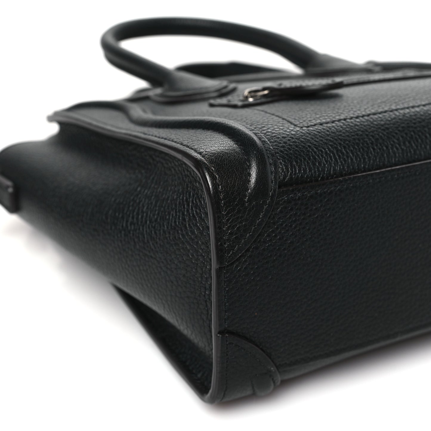 Drummed Calfskin Nano Luggage Black