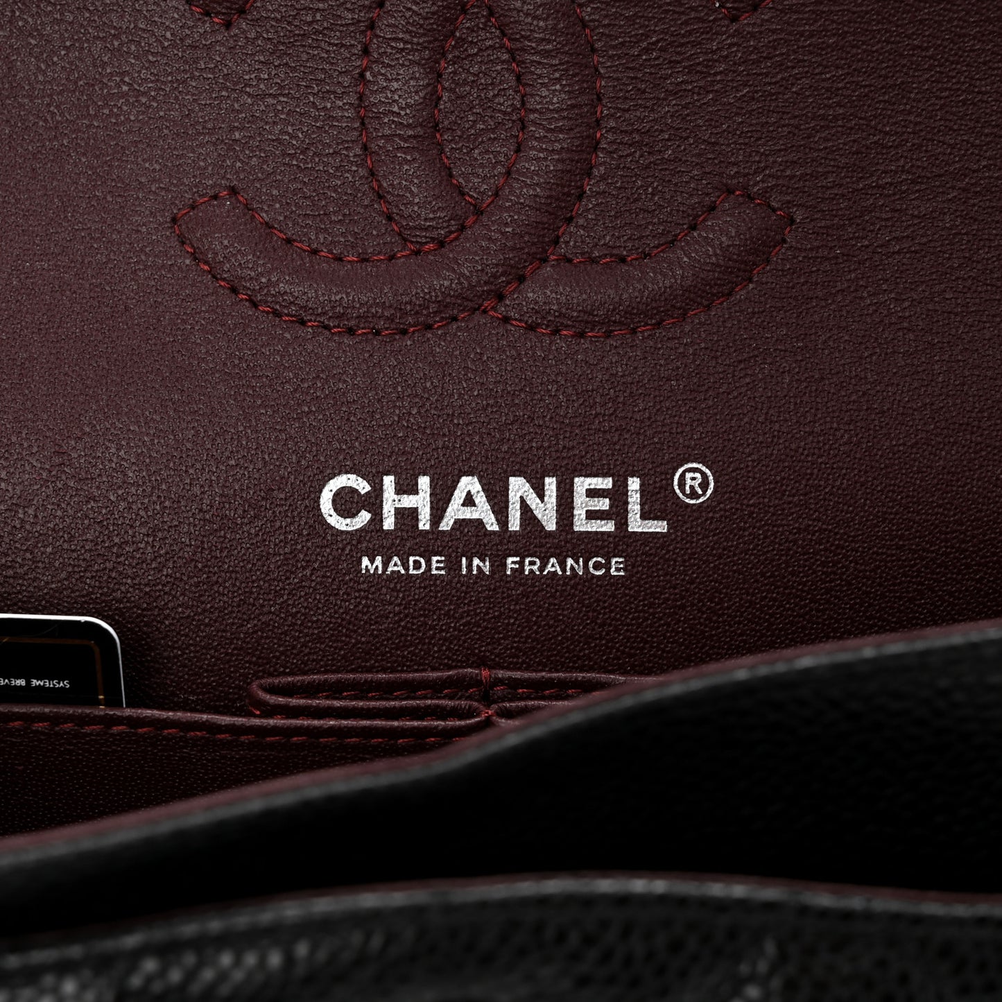 Caviar Quilted Small Double Flap Black