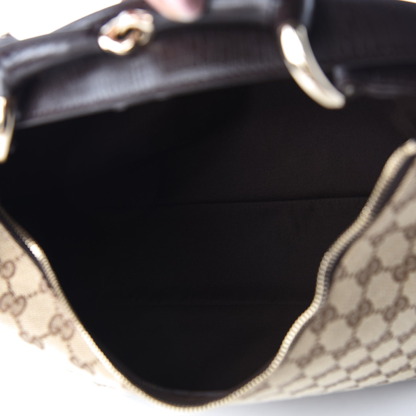 Monogram Medium Horsebit Chain Hobo Dark Brown