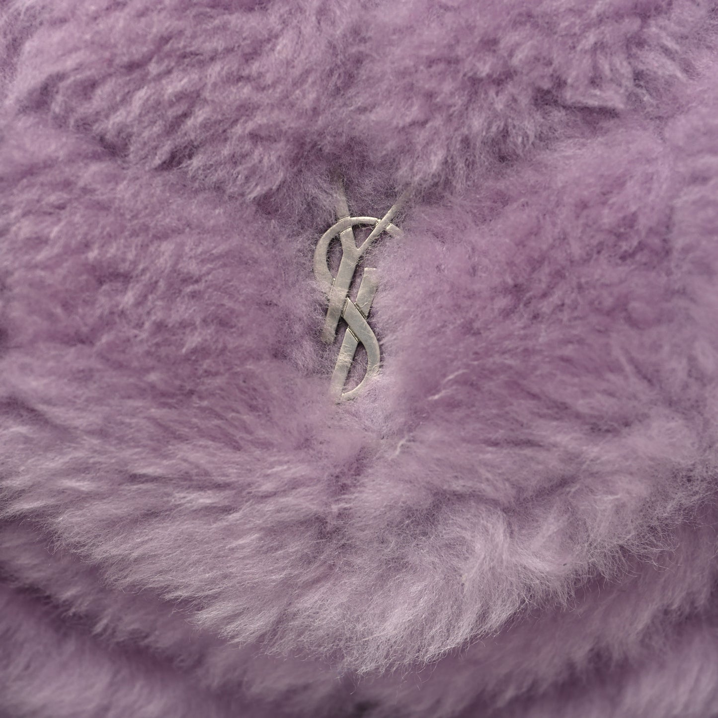 Shearling Quilted Monogram Loulou Puffer Pouch Clutch Lilac