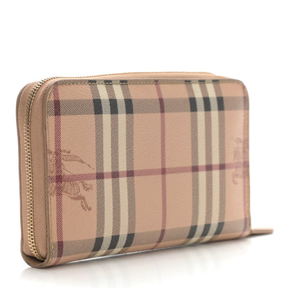 Burberry Haymarket Check Large Ziggy Zip Around Wallet Beige 3 of 9