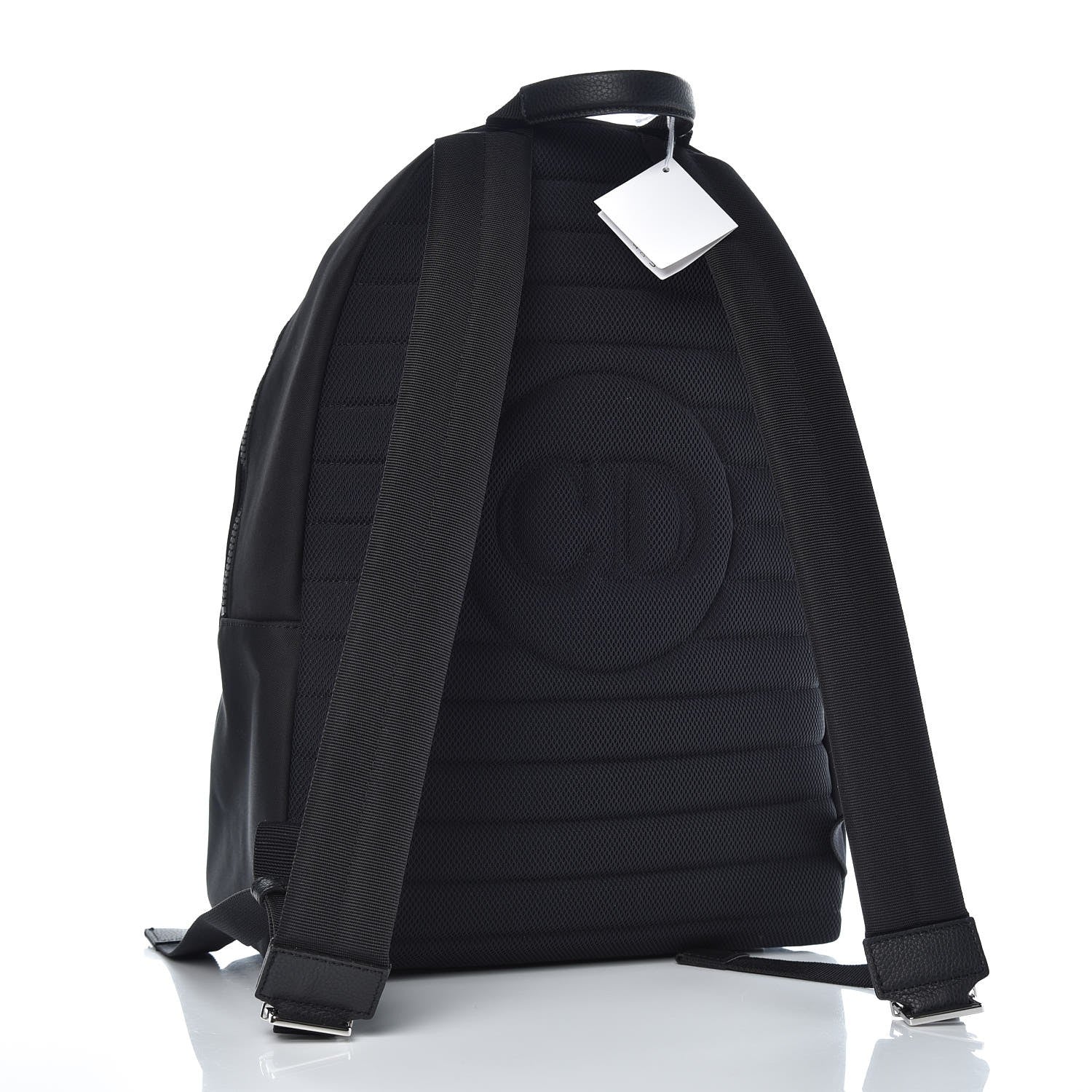 Christian Dior X KAWS Nylon Calfskin Logo Backpack Black 3 of 6