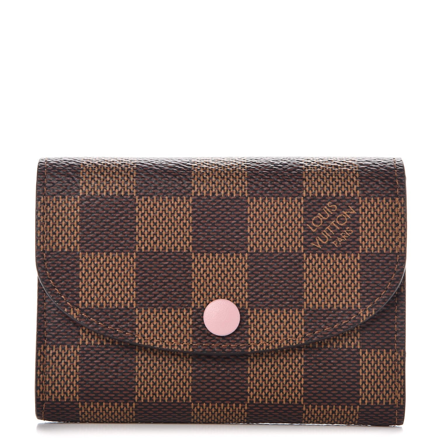 Louis Vuitton Damier Ebene Rosalie Coin Purse Rose Ballerine 1 of 8