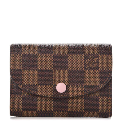 Louis Vuitton Damier Ebene Rosalie Coin Purse Rose Ballerine 1 of 8