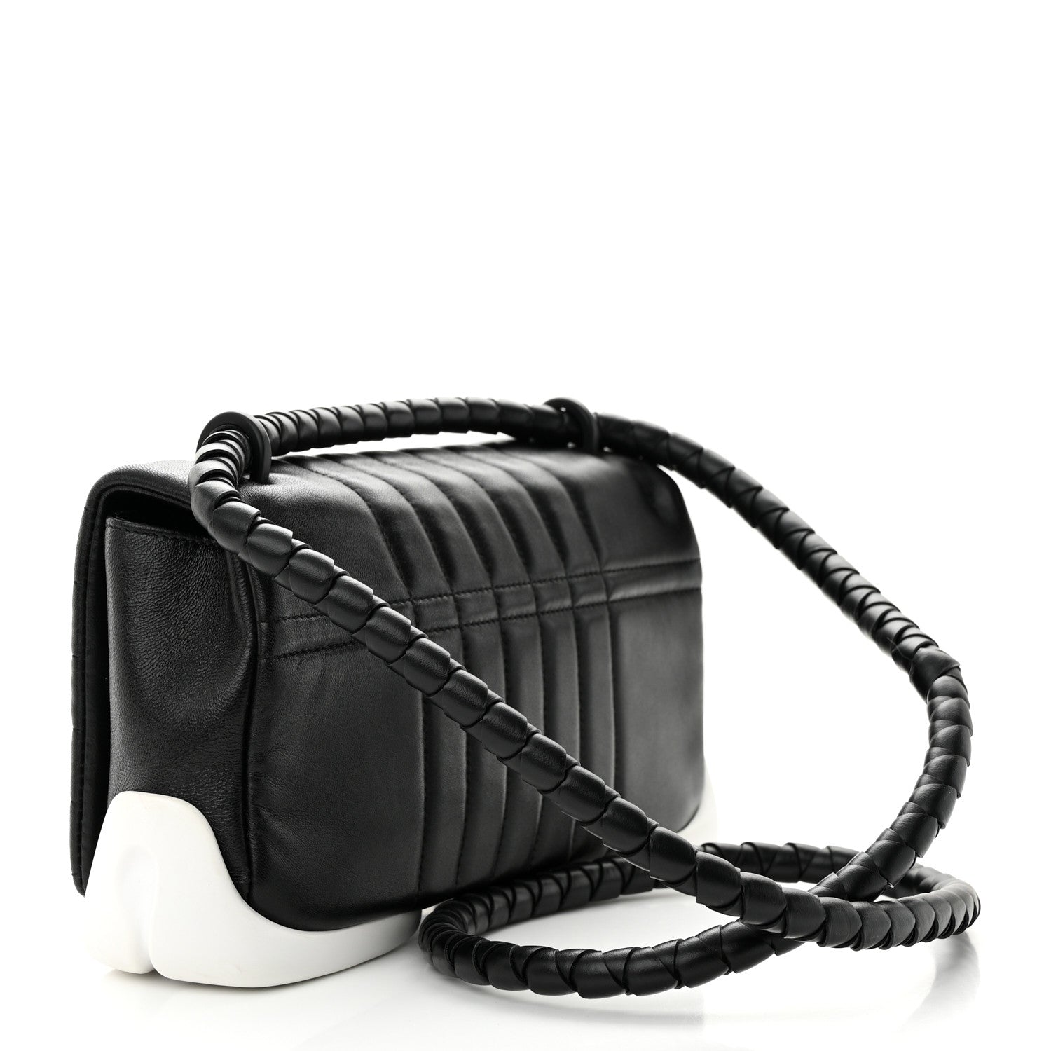 Burberry Lambskin Quilted Small Lola Hoof Bag Black 3 of 10