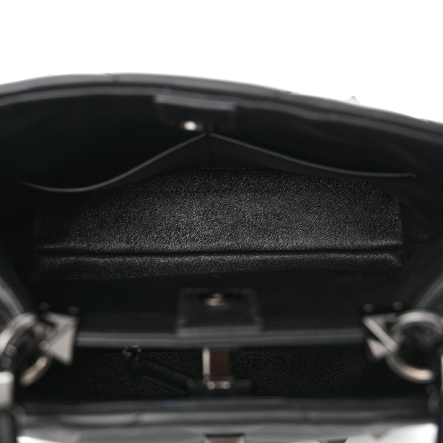 Valentino Garavani Nappa Monochrome Roman Stud The Handle Bag Black 5 of 12