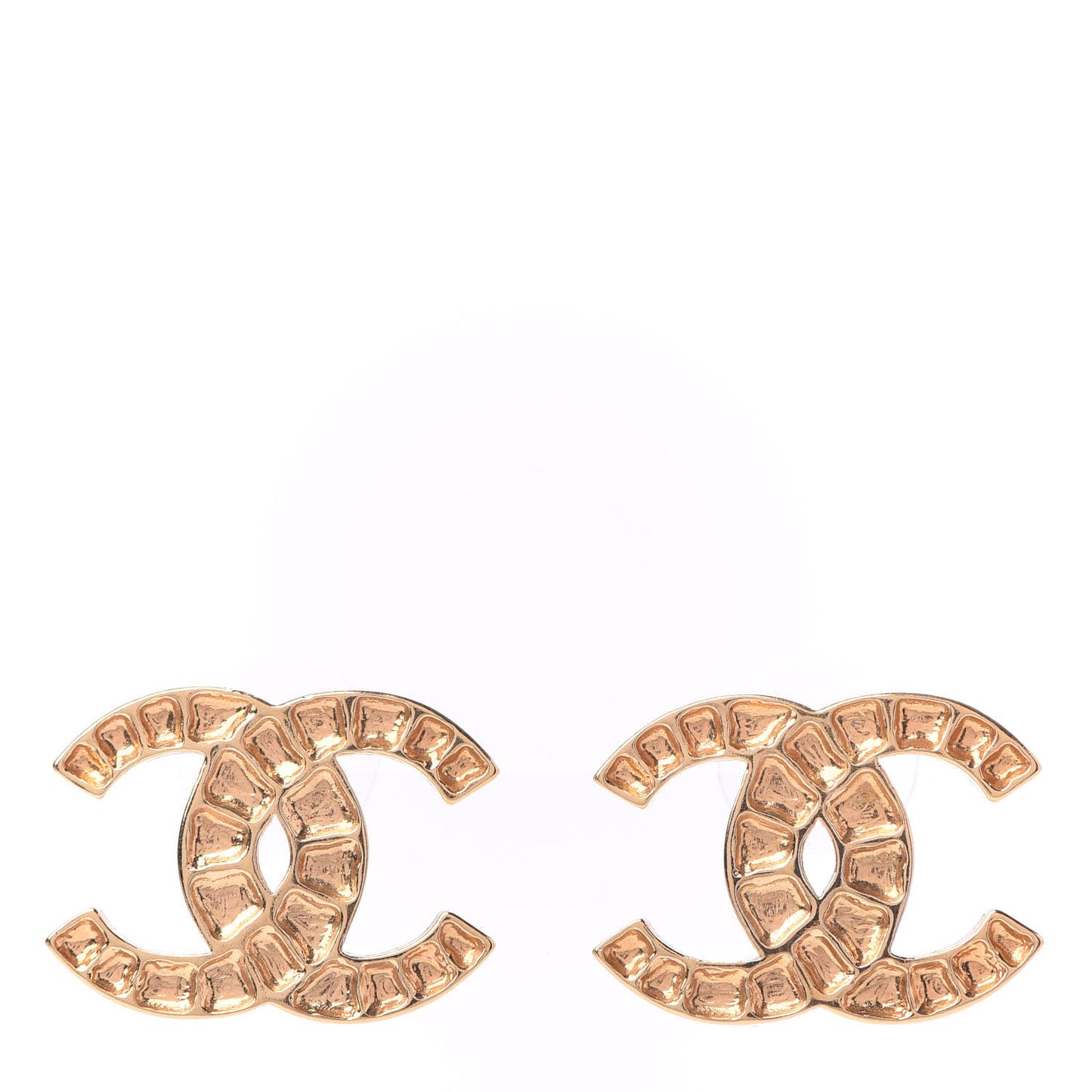 Metal Along The Nile CC Earrings Gold