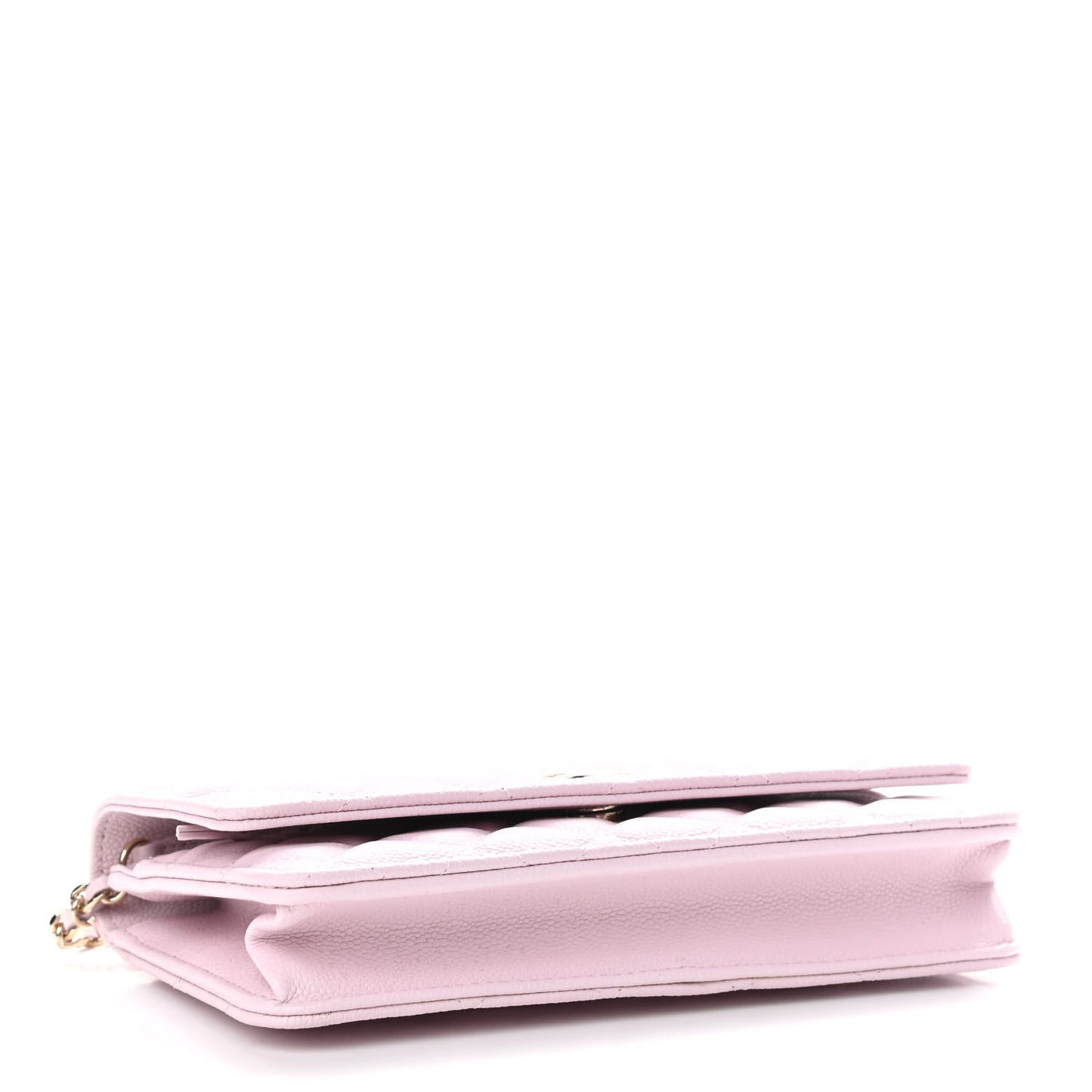 Caviar Quilted Tiny CC Wallet On Chain WOC Light Pink