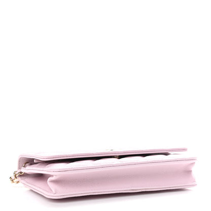 Chanel Caviar Quilted Tiny CC Wallet On Chain WOC Light Pink 3 of 11