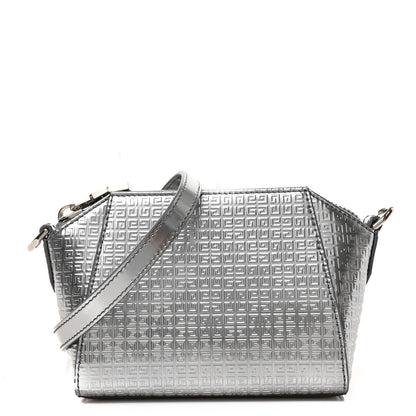 Givenchy Metallic Calfskin 4G Embossed Nano Antigona Silver 1 of 8