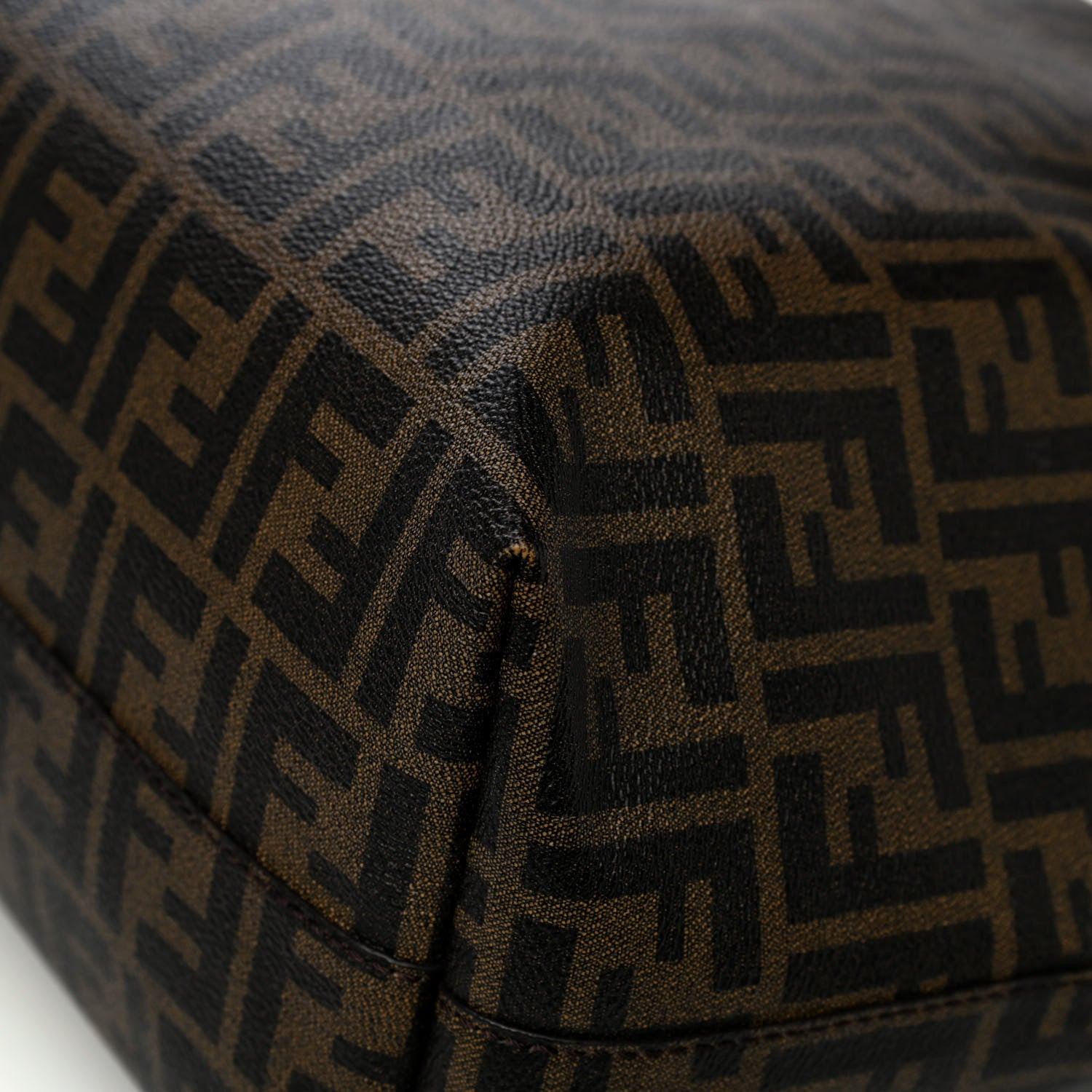 Fendi Zucca Spalmati Medium Roll Tote Tobacco Moro 9 of 11