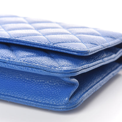 Chanel Caviar Quilted Wallet On Chain WOC Blue 10 of 10