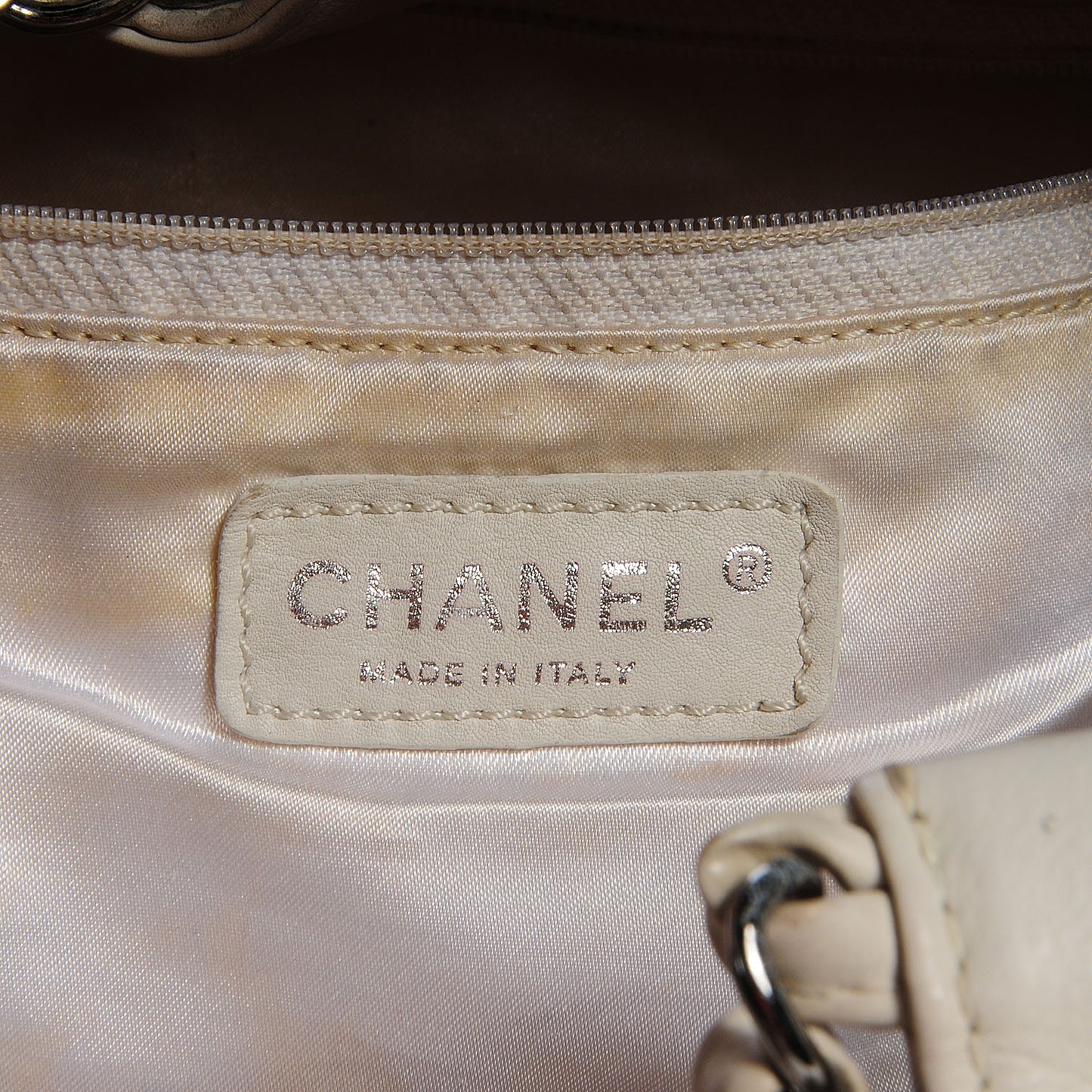 Calfskin Baby Coco Cabas White