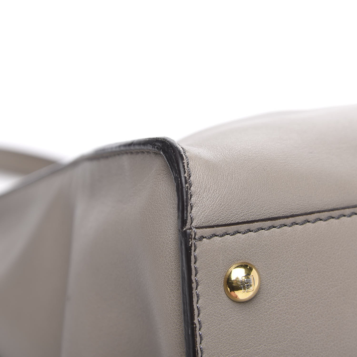Fendi Vitello Seta Suede Plexiglass Tortoise Large Peekaboo Iconic Satchel Asfalto Marrone 12 of 16