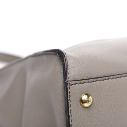 Fendi Vitello Seta Suede Plexiglass Tortoise Large Peekaboo Iconic Satchel Asfalto Marrone 12 of 16
