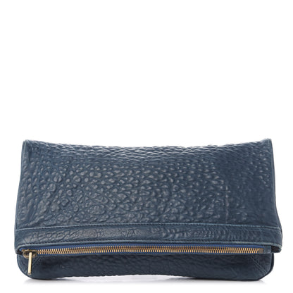Alexander Wang Textured Lambskin Dumbo Fold Over Clutch Blue 1 of 10