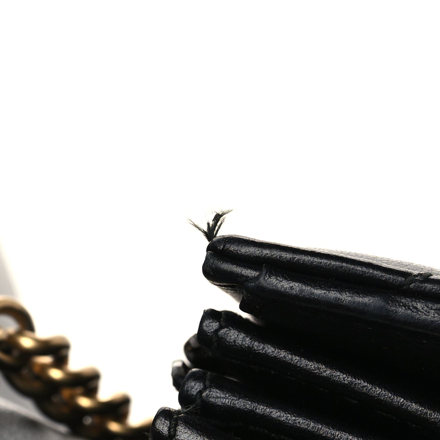 Calfskin Matelasse GG Marmont Chain Wallet Black