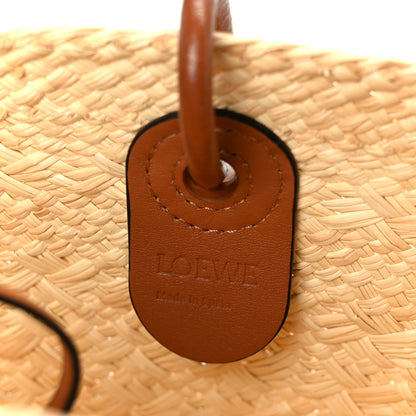 Loewe Calfskin Raffia Paulas Ibiza Small Anagram Basket Tote Bag Natural Tan Natural Tan 6 of 10