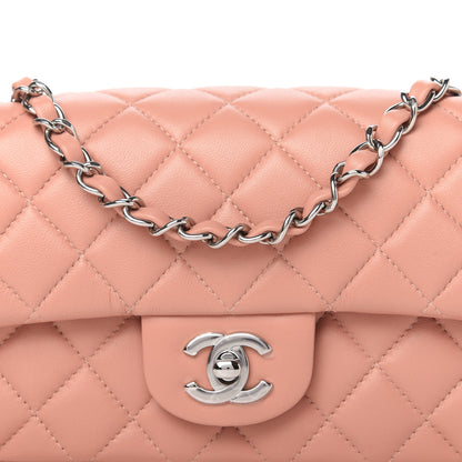 Chanel Lambskin Quilted Mini Rectangular Flap Light Pink 10 of 11