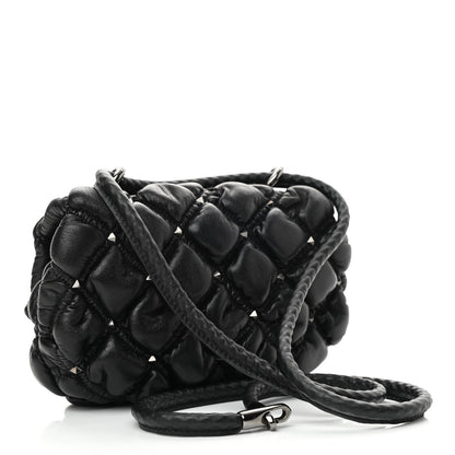 Valentino Garavani Nappa Small Spikeme Shoulder Bag Black 3 of 9