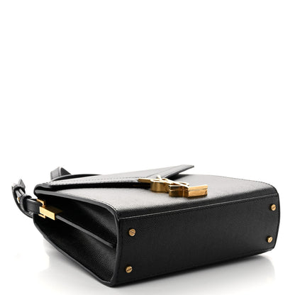 Saint Laurent Grain de Poudre Mini Classic Monogram Cassandra Top Handle Black 4 of 9