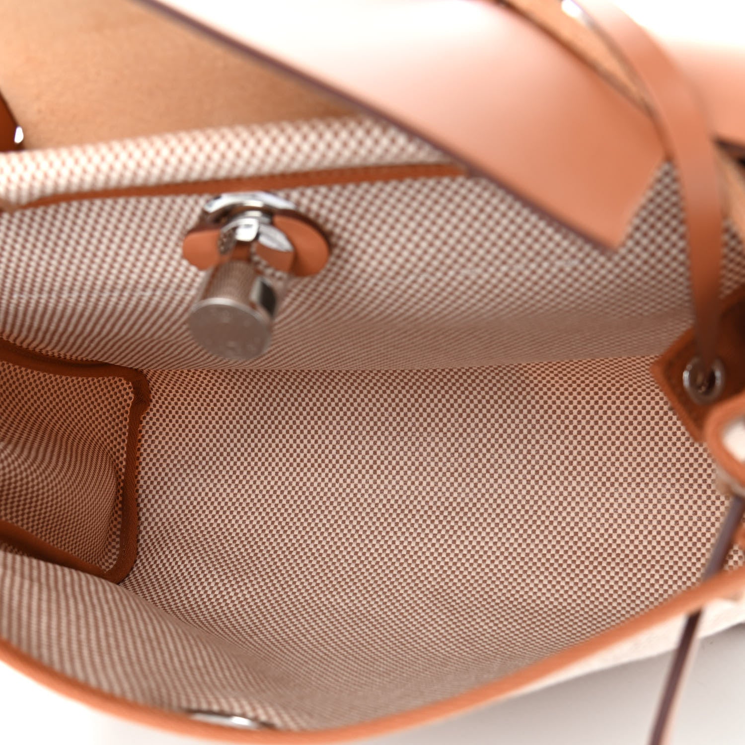 Hermes Vache Hunter Criss Viking Herbag Zip Retourne 31 PM Ecru Beige Naturel 4 of 4