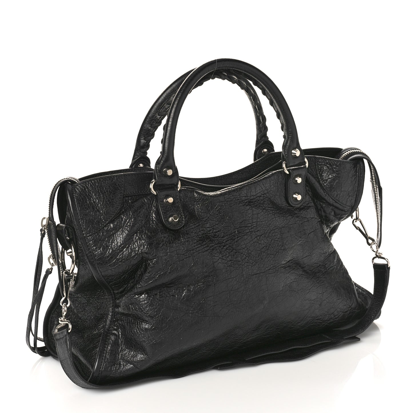 Agneau Classic Silver Hardware City Black