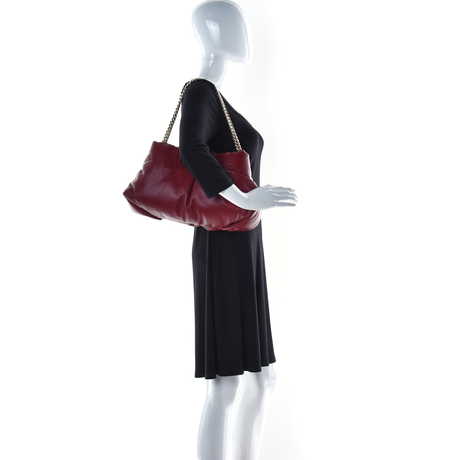 Proenza Schouler Lambskin Puffy Chain Tobo Bag Red 2 of 13