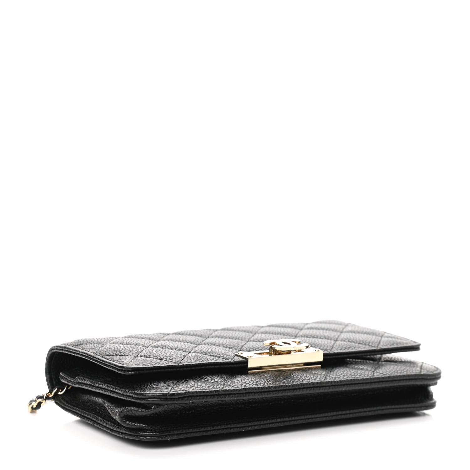 Chanel Caviar Quilted Golden Class Wallet On Chain WOC Black 4 of 14