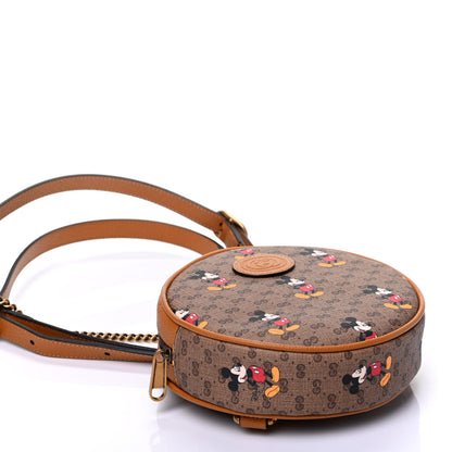 Gucci X DISNEY Mini Vintage GG Supreme Monogram Mickey Mouse Round Backpack Beige Vintage Sun Oil 3 of 8