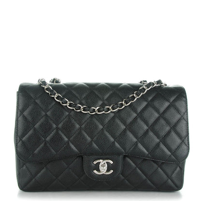 Chanel Caviar Quilted Jumbo Single Flap Black 1 of 8